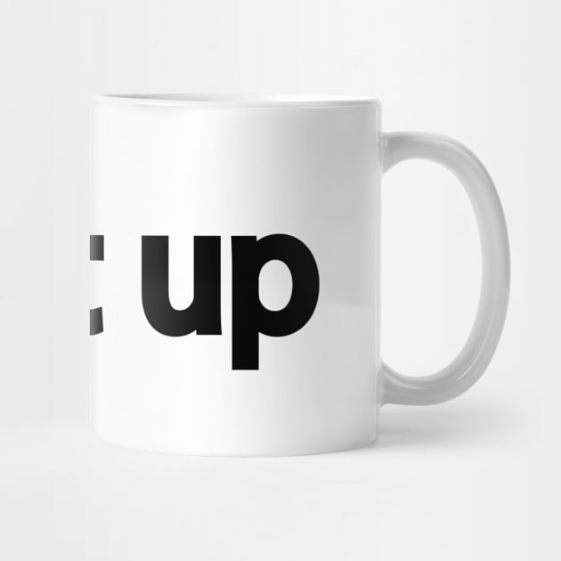 Shut up creative typography design by DinaShalash